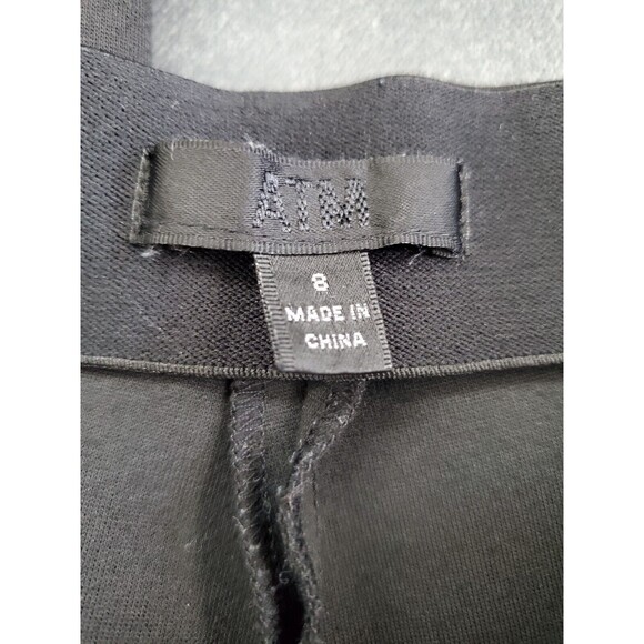 ATM Anthony Thomas Melillo Ponte Knit Black Side-Zip Pants Size 8 - Picture 3 of 4